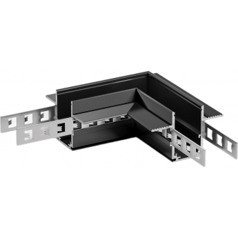 Коннектор угловой ELEKTROSTANDARD SLIM MAGNETIC для встраиваемого шинопровода под ГКЛ 9,5мм (черный) 85214/00