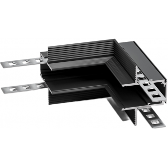 Коннектор угловой ELEKTROSTANDARD SLIM MAGNETIC внутренний для встраиваемого шинопровода под ГКЛ 12,5мм (черный) 85211/00