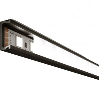 Накладной алюминиевый профиль ELEKTROSTANDAR LL-2-ALP006 для светодиодной ленты черный